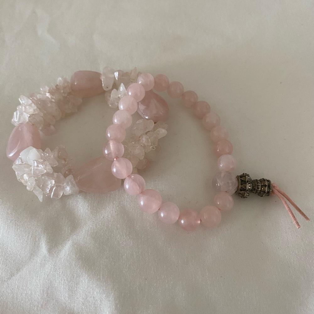 2 Rose Quartz bracelets